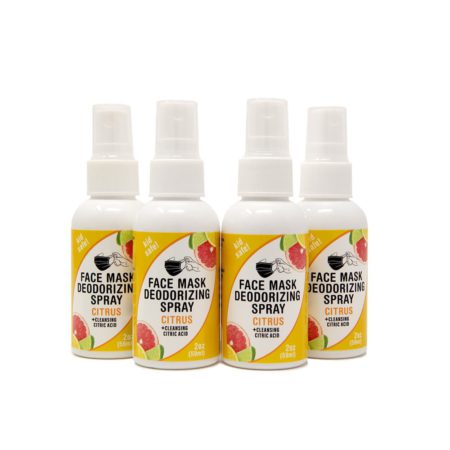 4-pack 2-oz Face Mask Deodorizing Spray – Citrus