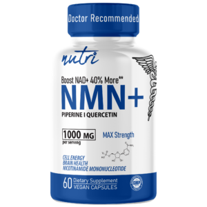 Nutri NMN+ 1000mg MAX Strength Nicotinamide Mononucleotide with Quercefit & Black Pepper 60ct