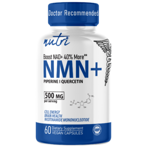 Nutri NMN+ 500mg EXTRA Strength Nicotinamide Mononucleotide with Quercefit & Black Pepper 60ct