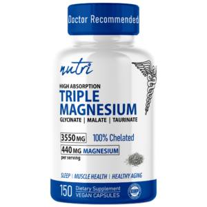 Nutri Triple Magnesium (Glycinate, Malate, Taurinate) 440 mg – 120 Count